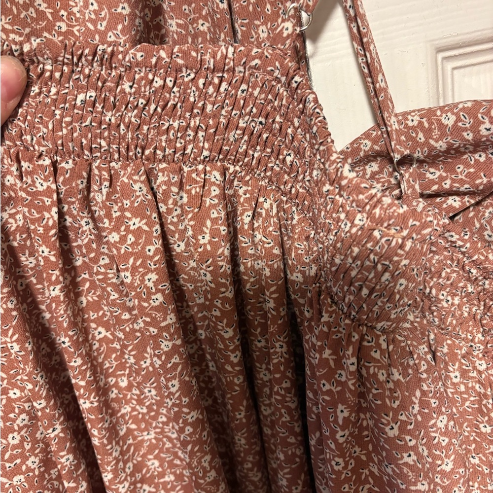 Blush Bj mauve floral maxi dress size L - Picture 7 of 15